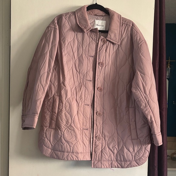Madewell Jackets & Blazers - Madewell Light Pink Quilted Puffer Jacket